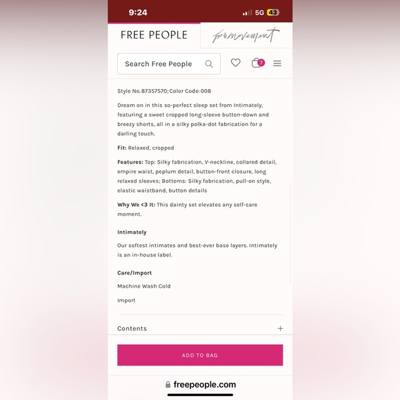 NWT FREE PEOPLE INTIMATELY Beauty Sleep PJ Set In Cashmere Blue Combo MSRP $88 - Picture 4 of 9